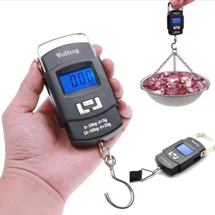Digital Electronic Hanging Scale -Digital Weight Scale 50 KG Capacity- Black - Image 3