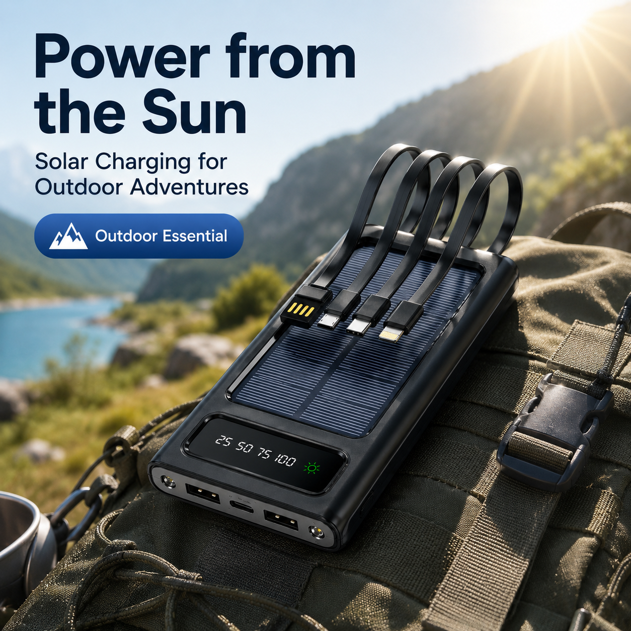 Solar Power Bank 10000mAh price in Bangladesh