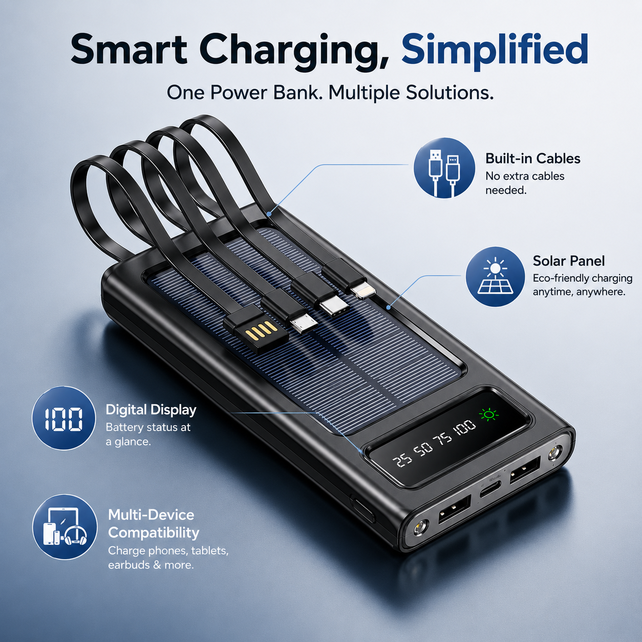 Solar Power Bank 50000mAh price in Bangladesh