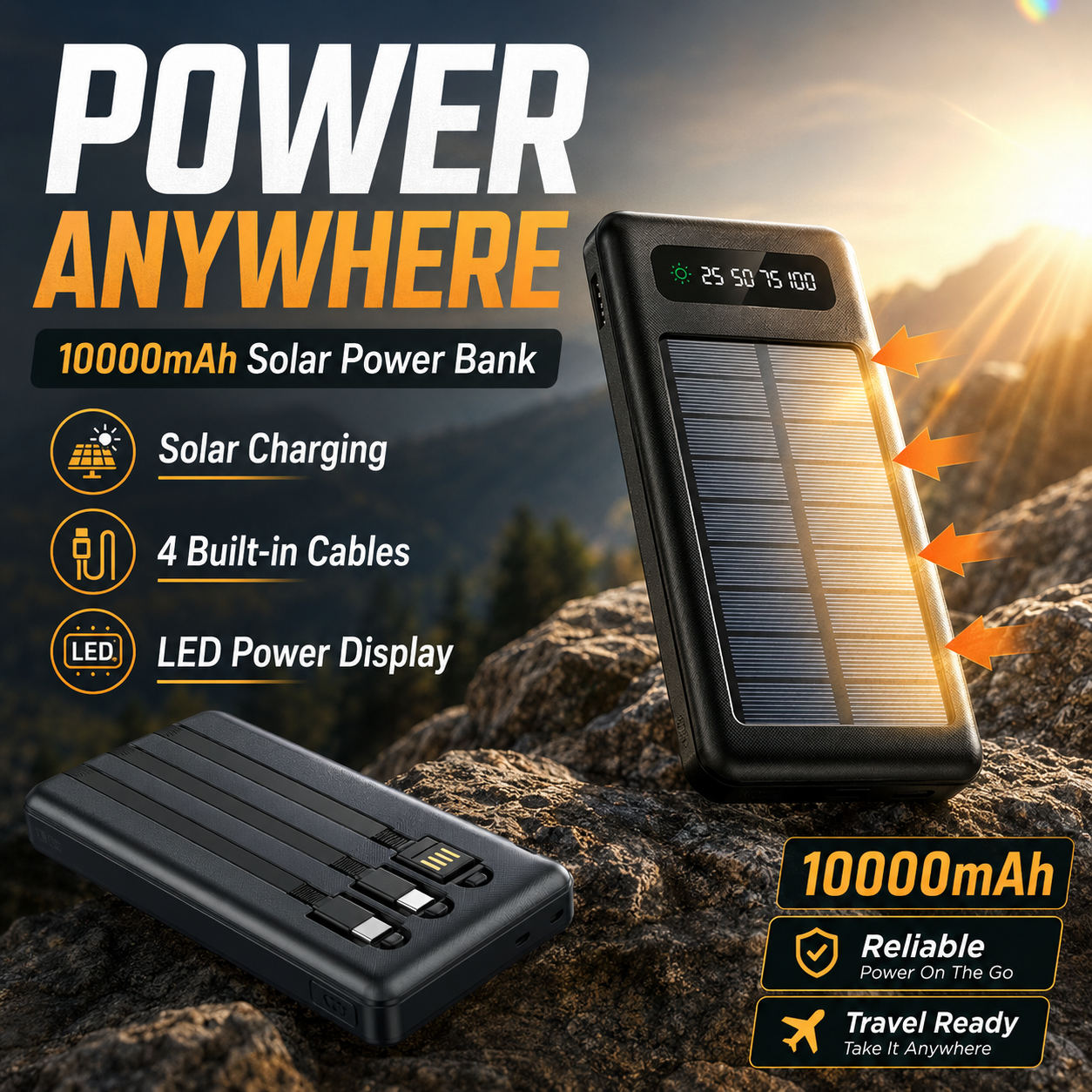 best portable solar power bank​