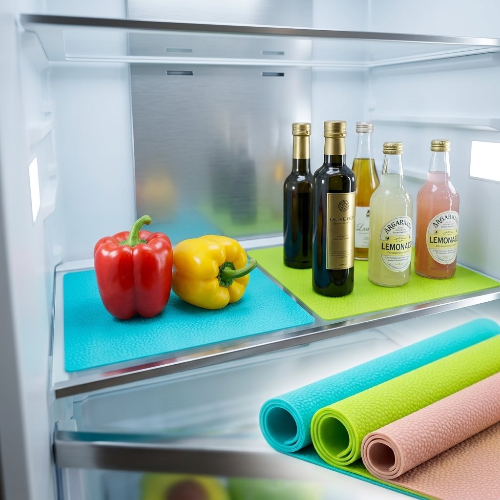 ফ্রিজ ম্যাট ৫ পিস – Premium Kitchen Cabinet & Refrigerator Shelf Liner Pad (Easy Clean)